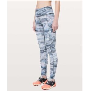 Lululemon Fast & Free Full Length Tight *Nulux 28" Mesh Scape Multi 6